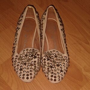 Jeffrey Campbell | Studded Beige Loafers